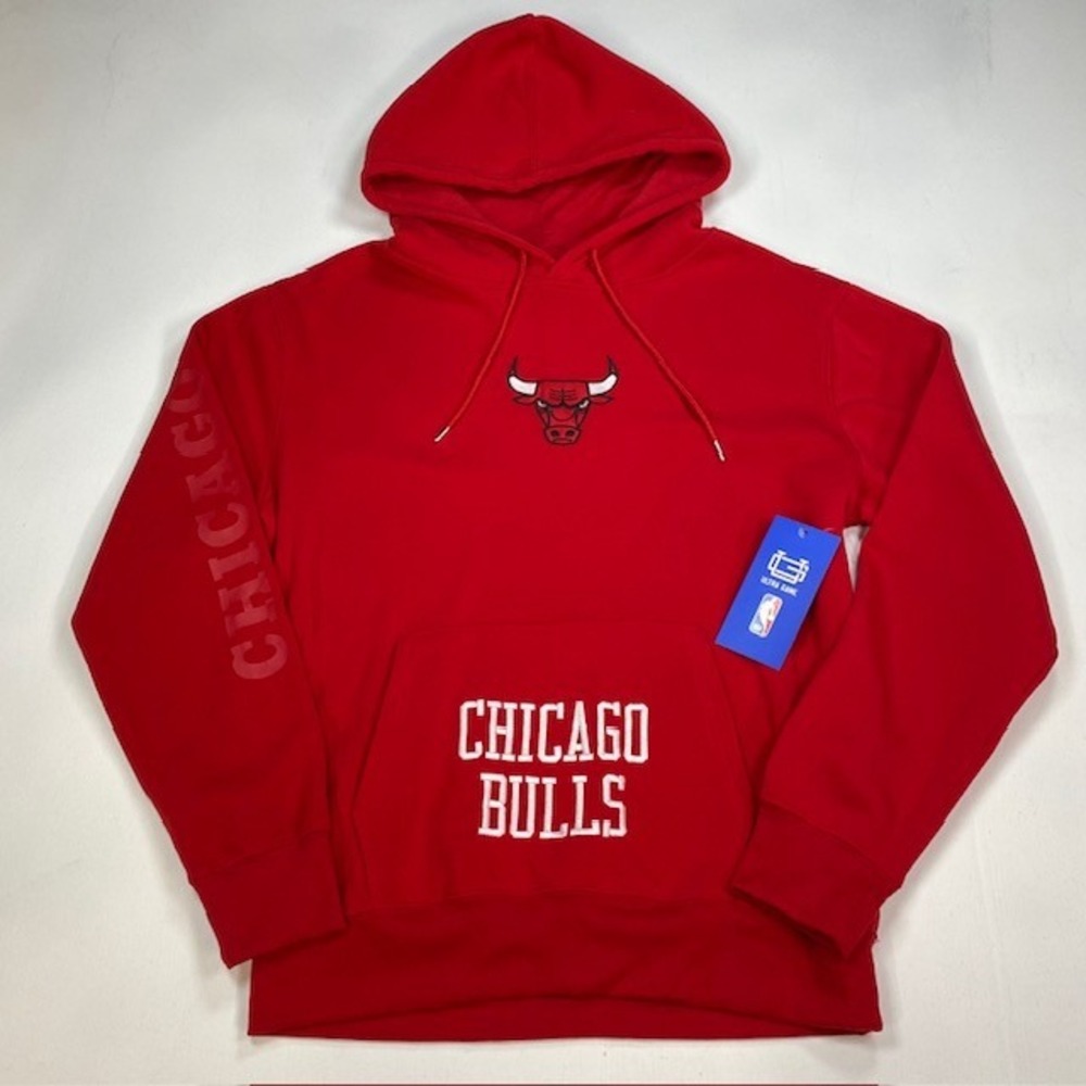 Ultra Game NBA Chicago Bulls Red Fleece Hoodie VHMK612F Mens Large NWT